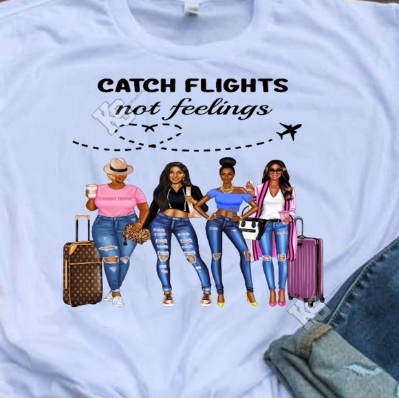 Catch Flights Not Feelings Umbrella - Picture 5 of 7